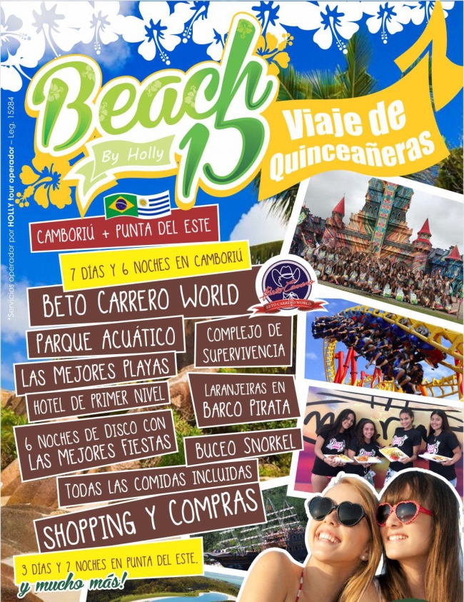 Cumpl tu sueo de viajar con amigas! Sumate a esta aventura, a tus quince los festejas viajando!