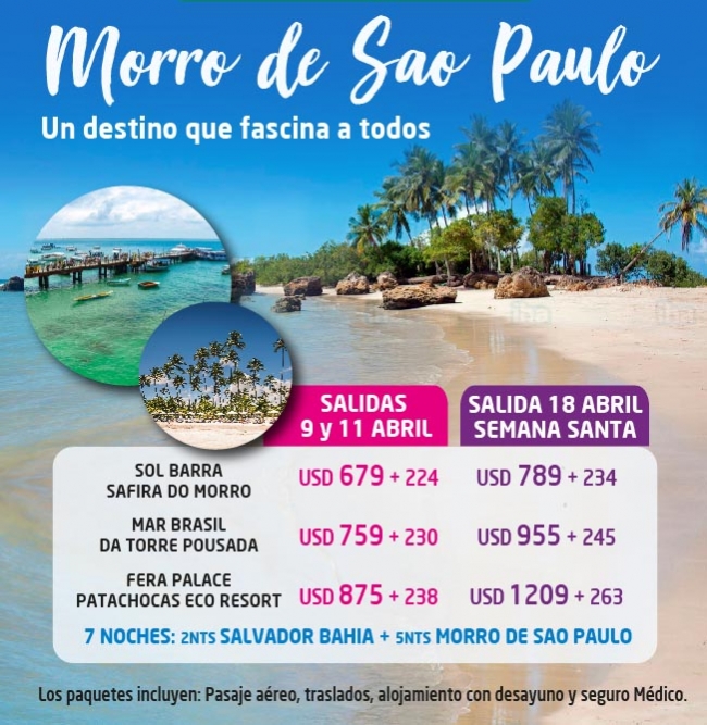 MORRO DE SAO PAULO - UN DESTINO QUE FASCINA A TODOS